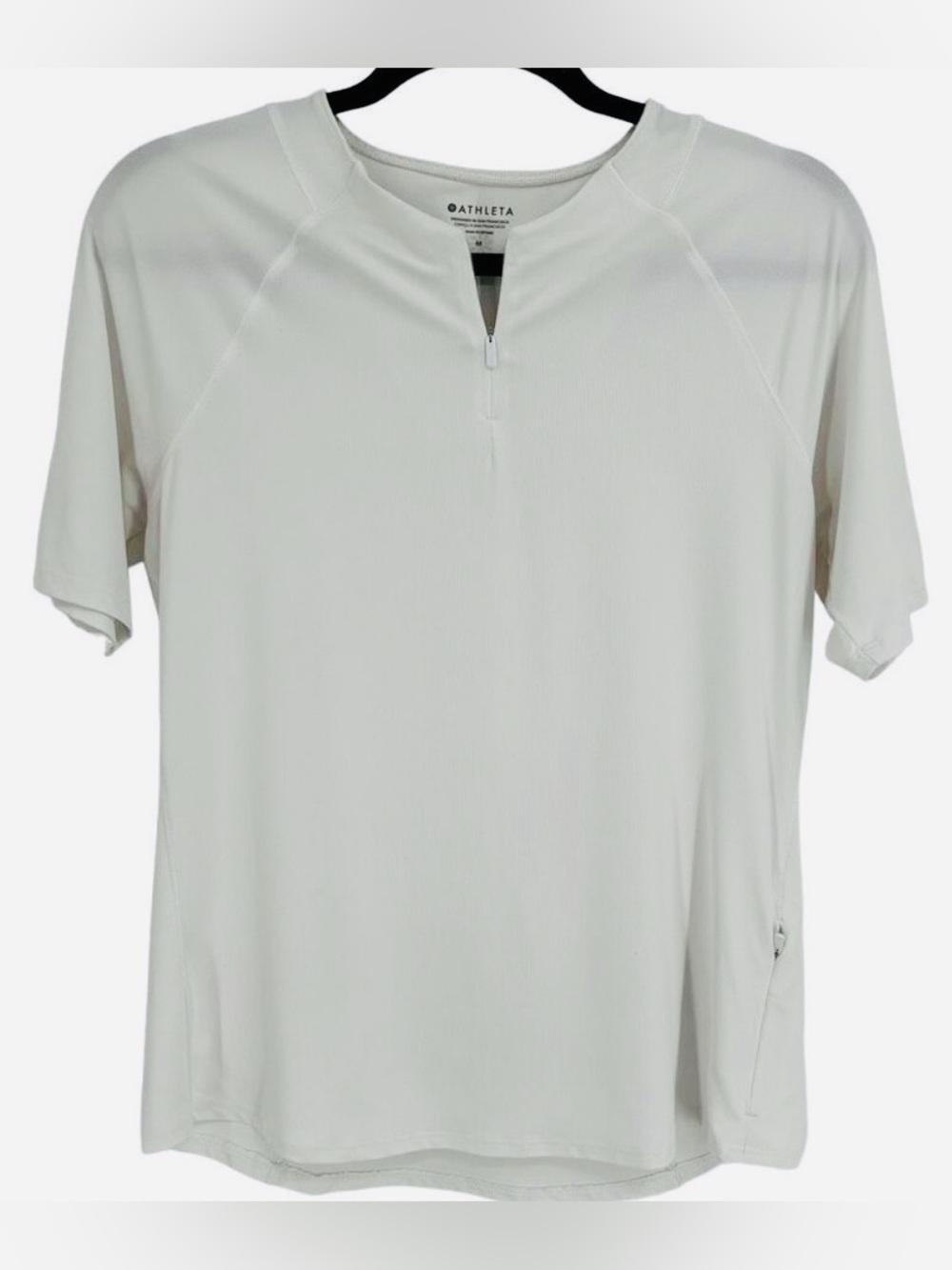 Athleta Sunchaser UPF Short Sleeve Top Size M Cycling Activewear Golf Sporty